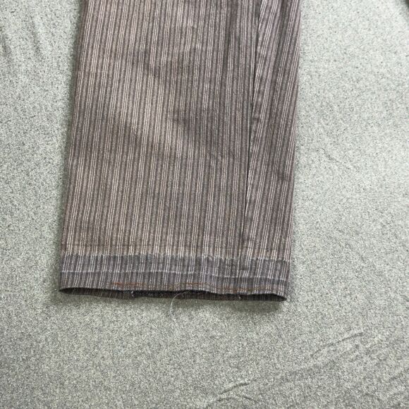 Wah Maker Wool Blend Pinstripe Frontier Buckle Back Pants Size 38 Actual 34 USA - Picture 7 of 16